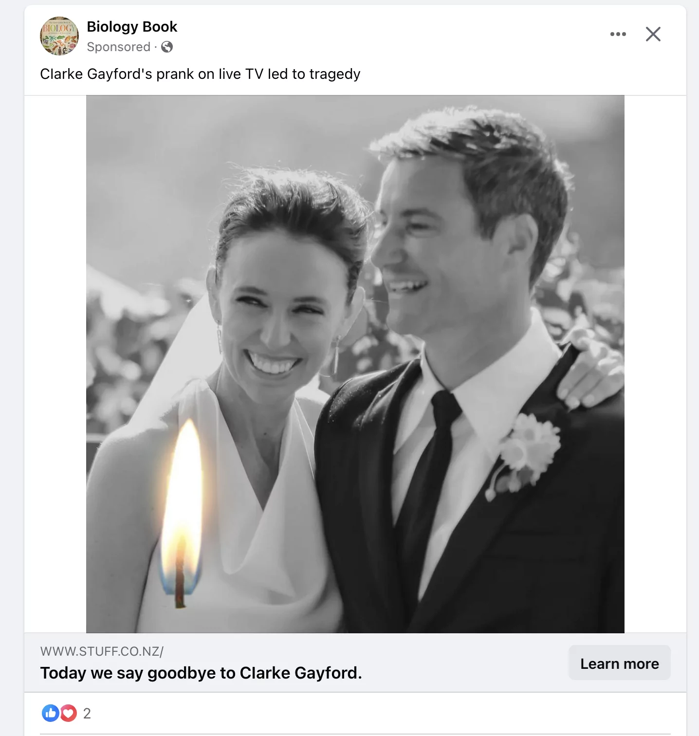 Fake news appearing on Facebook isn't deleted 